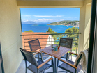 Apartmaji Sonce z bazenom, Korčula - balkon s pogledom na morje (apartma št. 1).